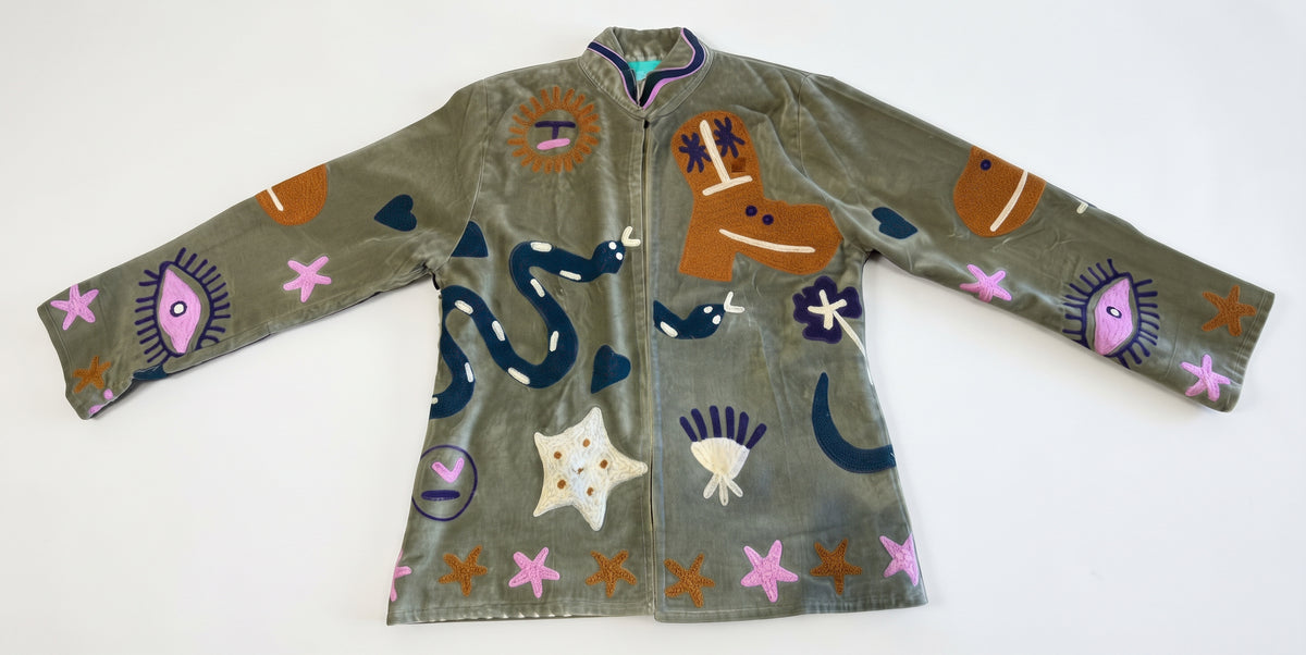 Chaqueta bordada mujer Suzani