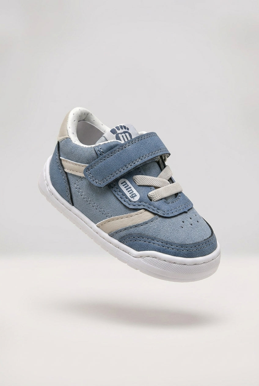 Zapatilla barefoot respetuosa azul