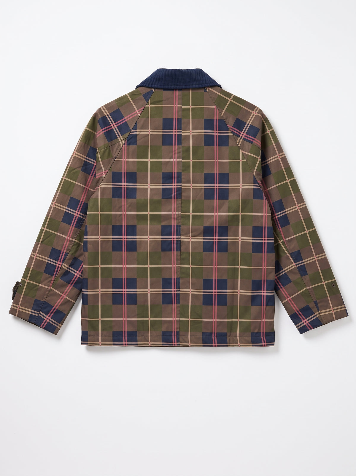 Chaqueta estampado cuadros tartán cuello de pana