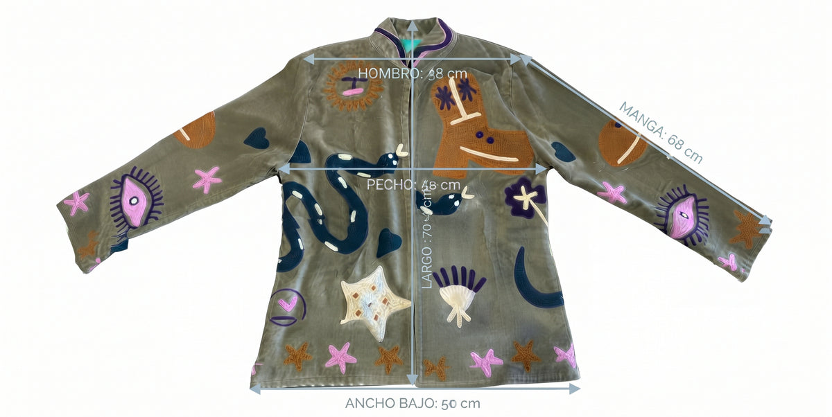 Chaqueta bordada mujer Suzani