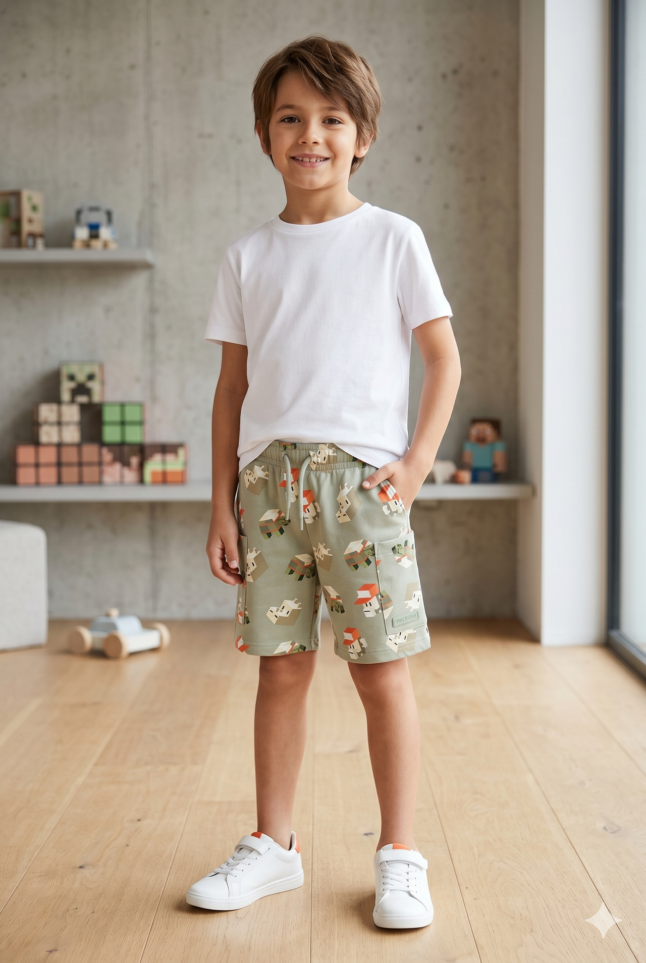 Bermuda infantil estampada niño