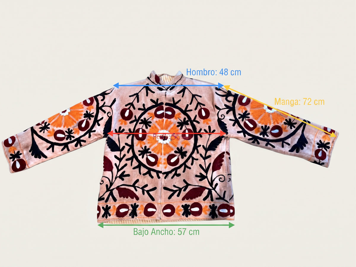 Chaqueta bordada mujer Suzani