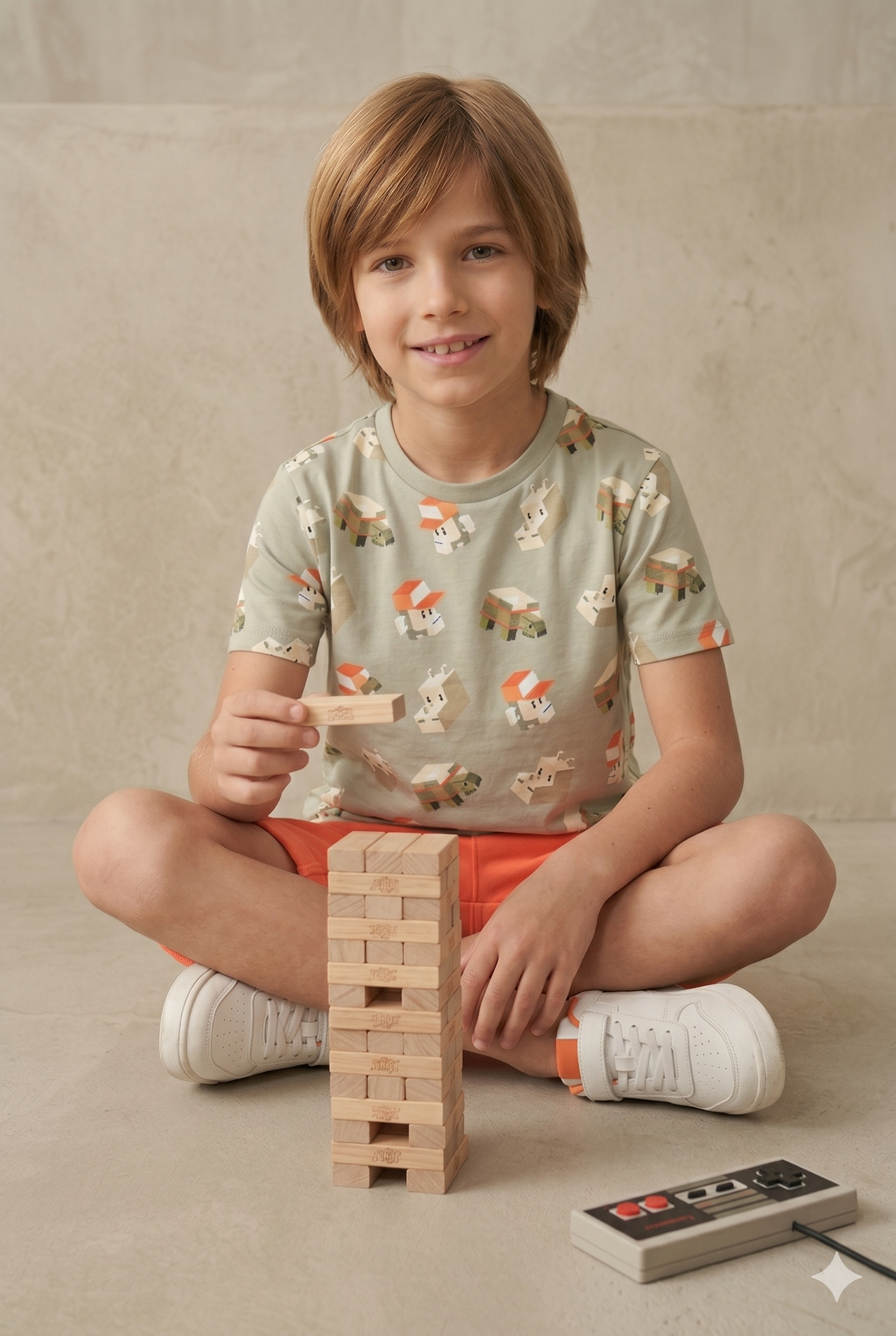 Conjunto 2 camisetas y bermuda niño