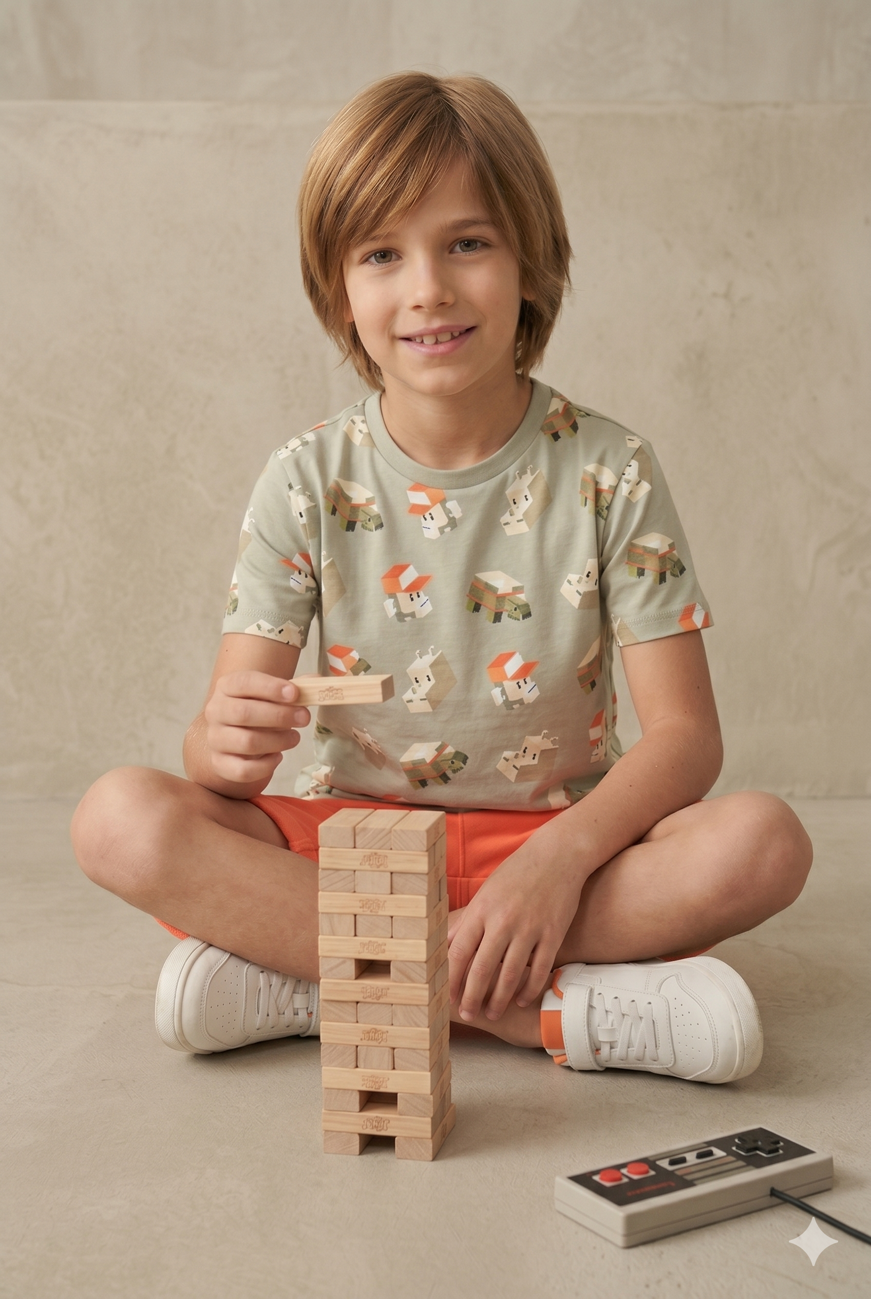 Conjunto 2 camisetas y bermuda niño
