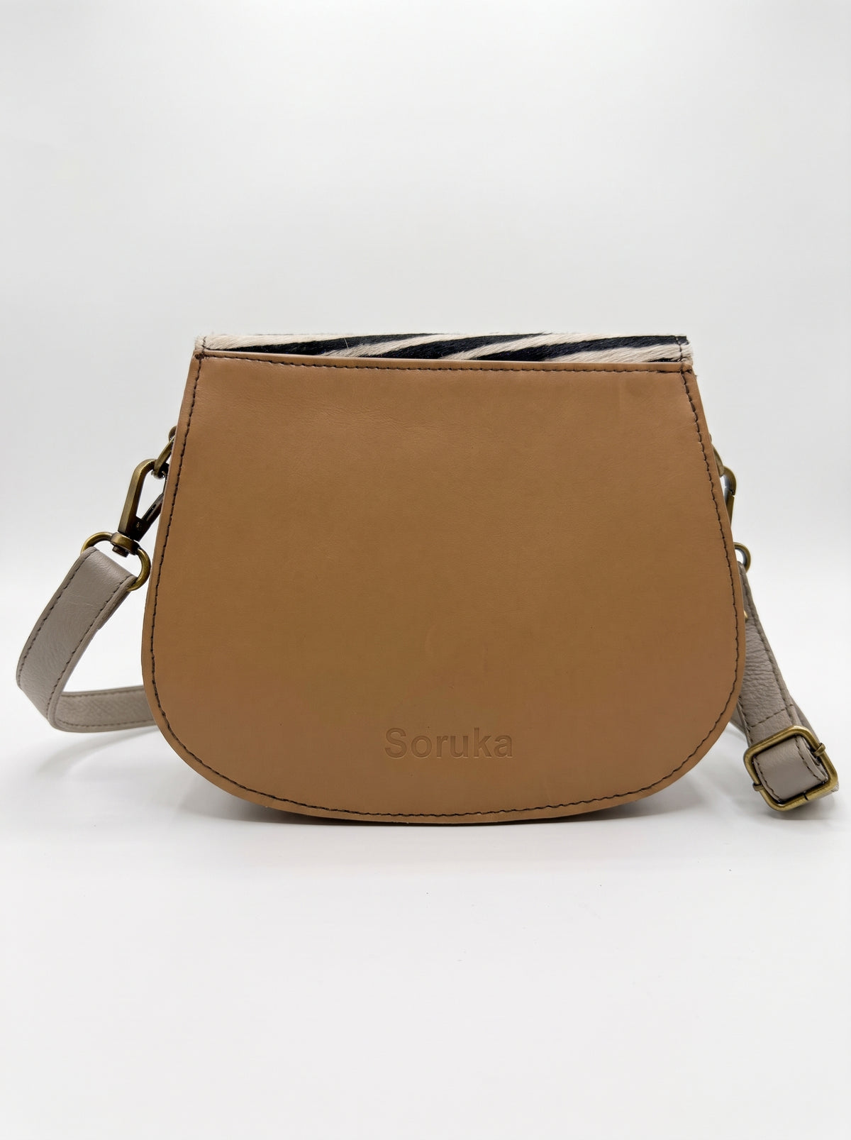 Bolso de piel bandolera cebra
