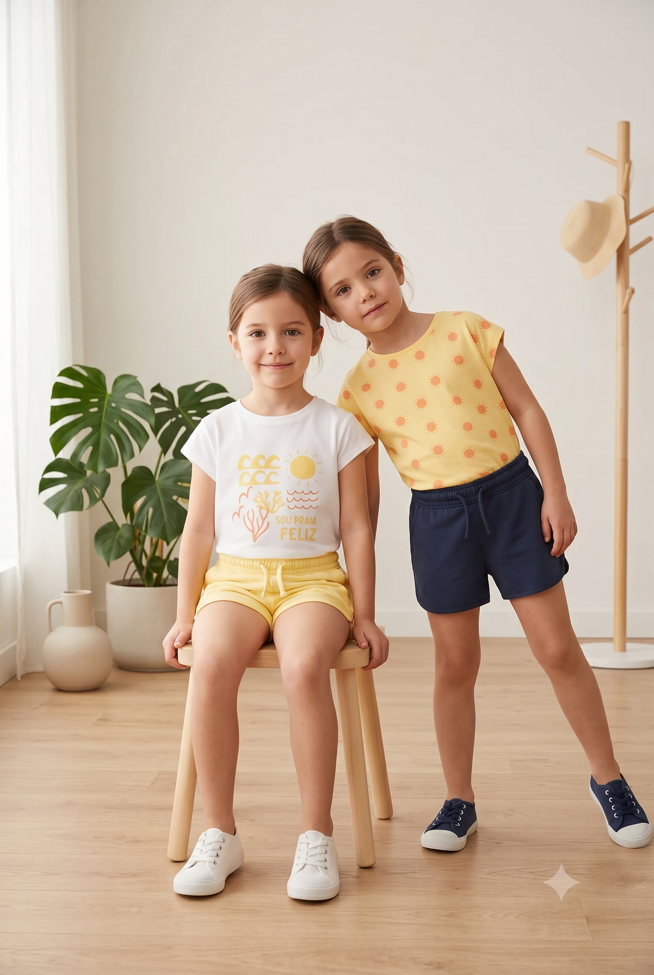Pack 2 Shorts algodón niña
