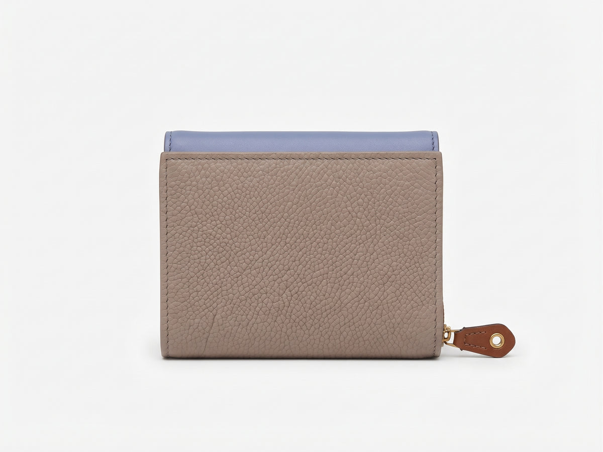 Cartera piel azul