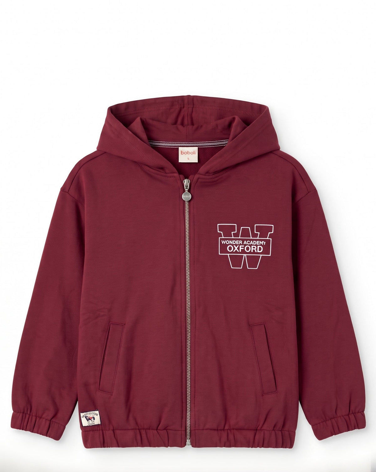 Chaqueta felpa inspiración universitaria niño