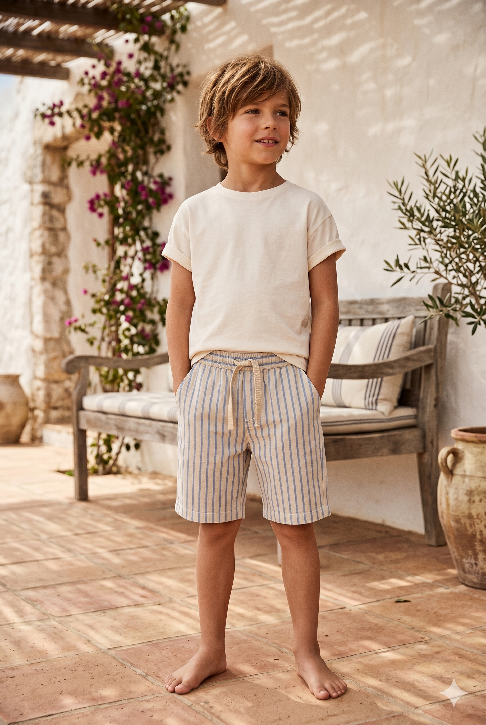 Bermudas lino de niño