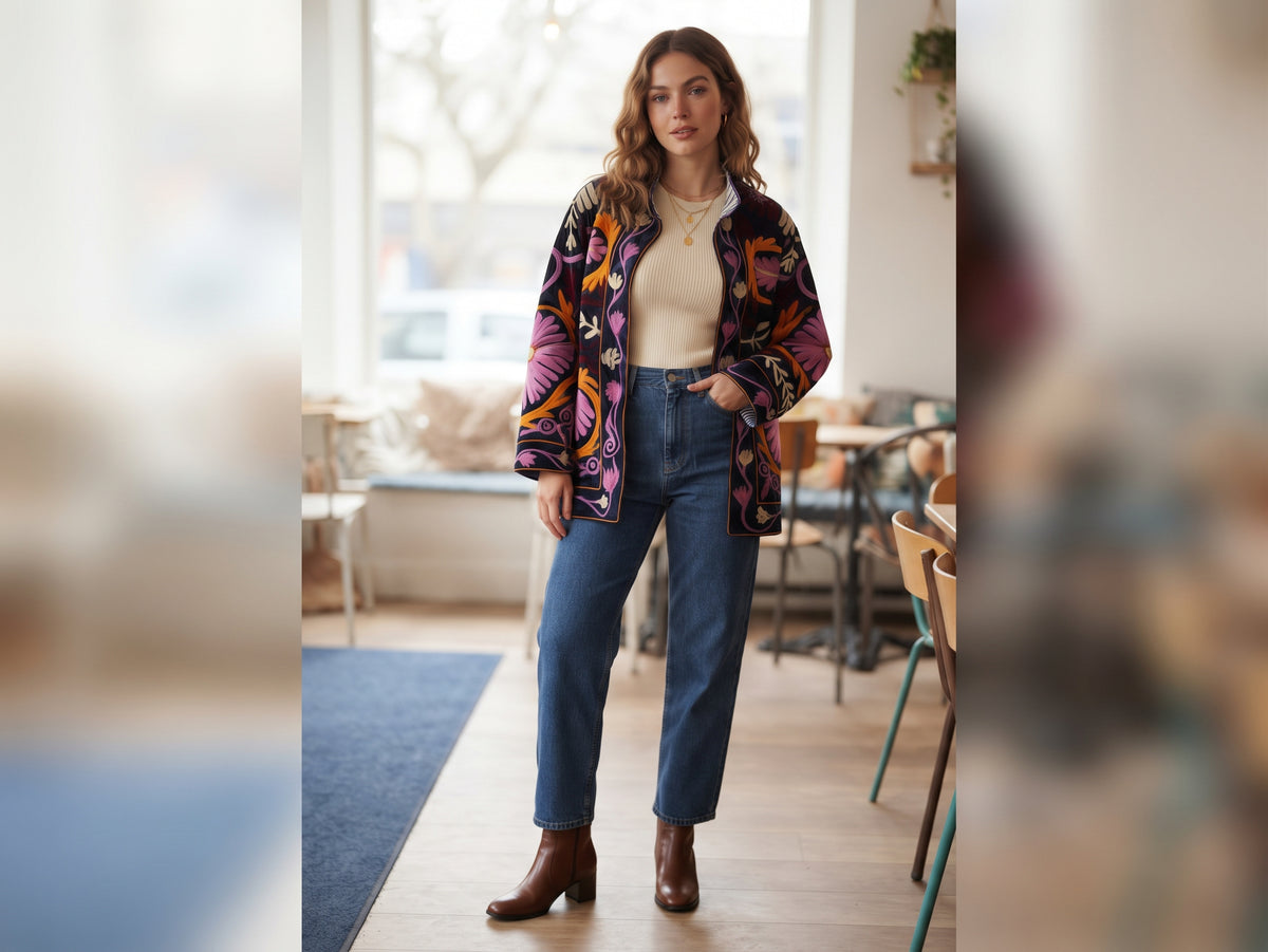 Chaqueta bordada Mujer Suzani