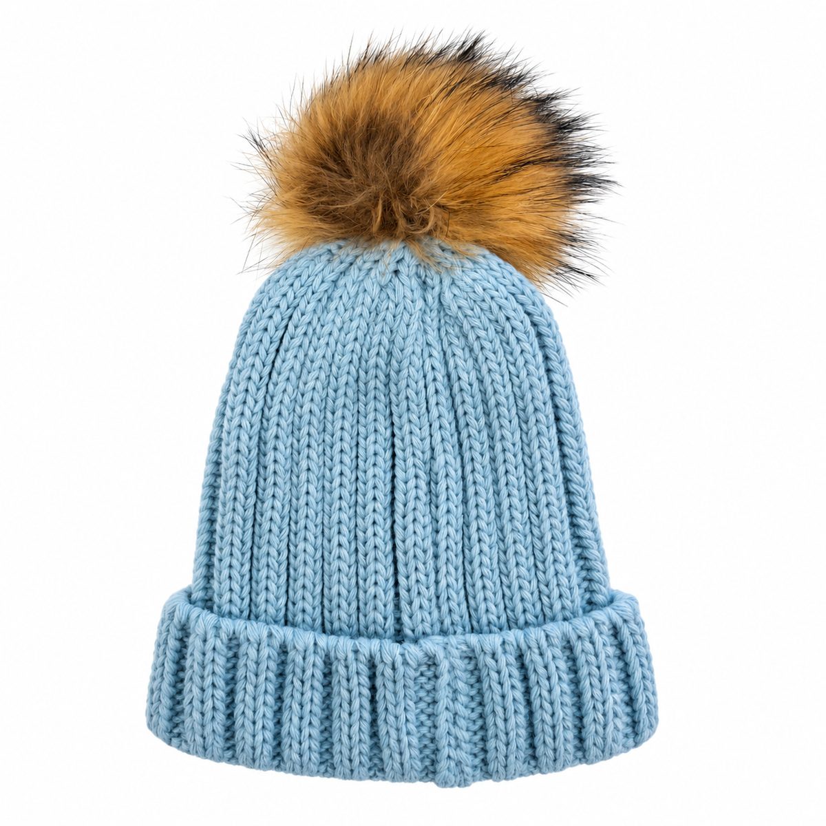 Gorro verde bebe con pelo natural