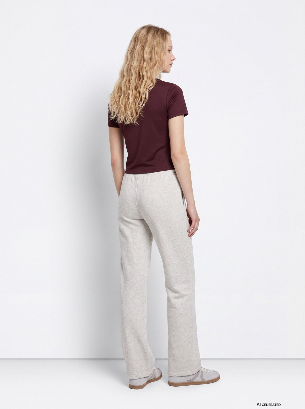 Pantalón Jogger recto en color gris.