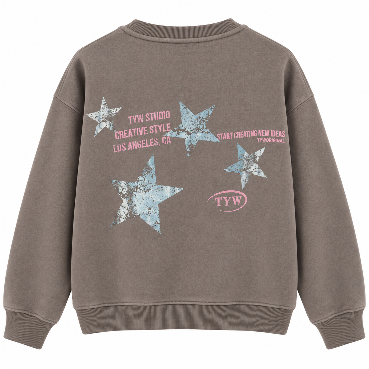 Sudadera gris con grafiti espalda
