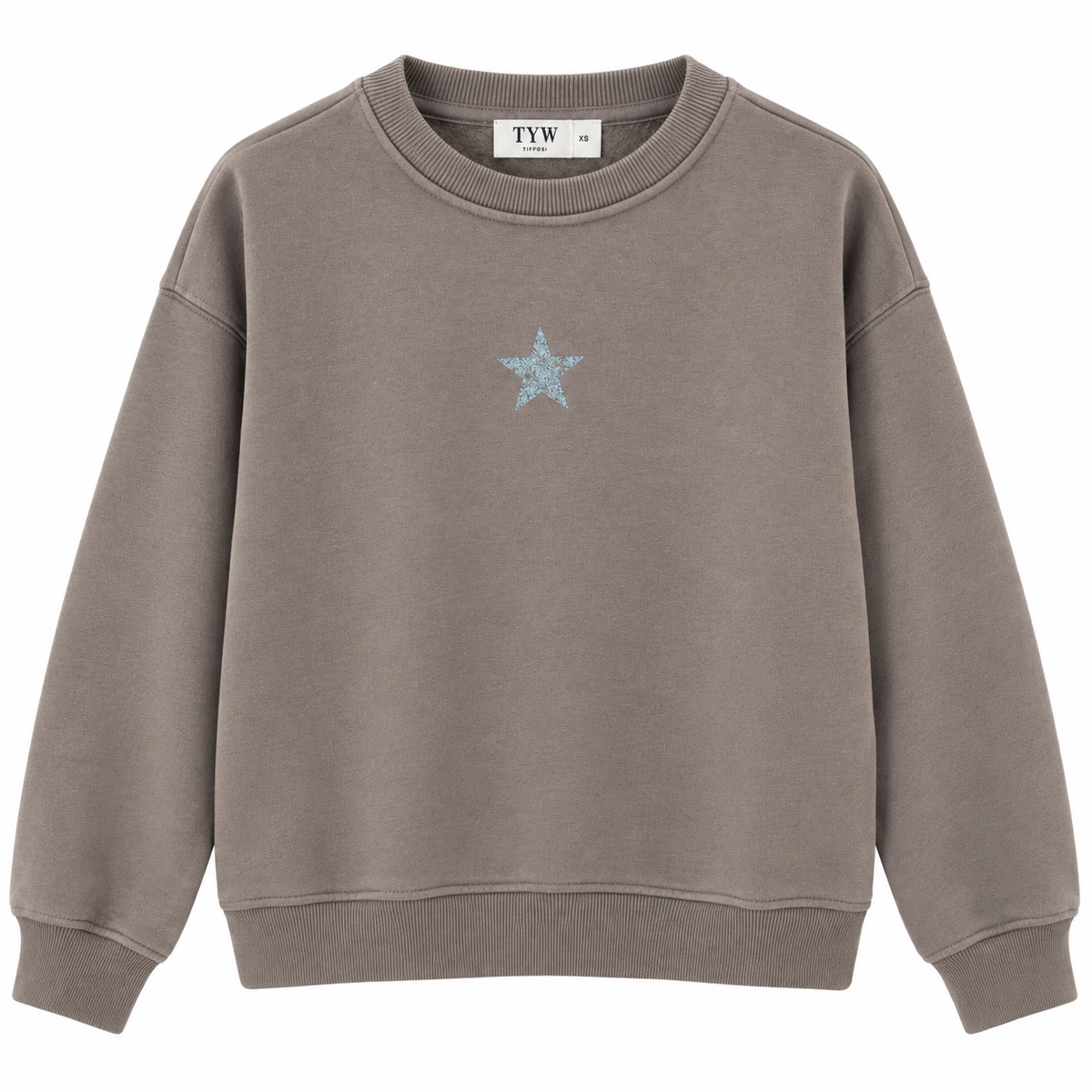 Sudadera gris con grafiti espalda