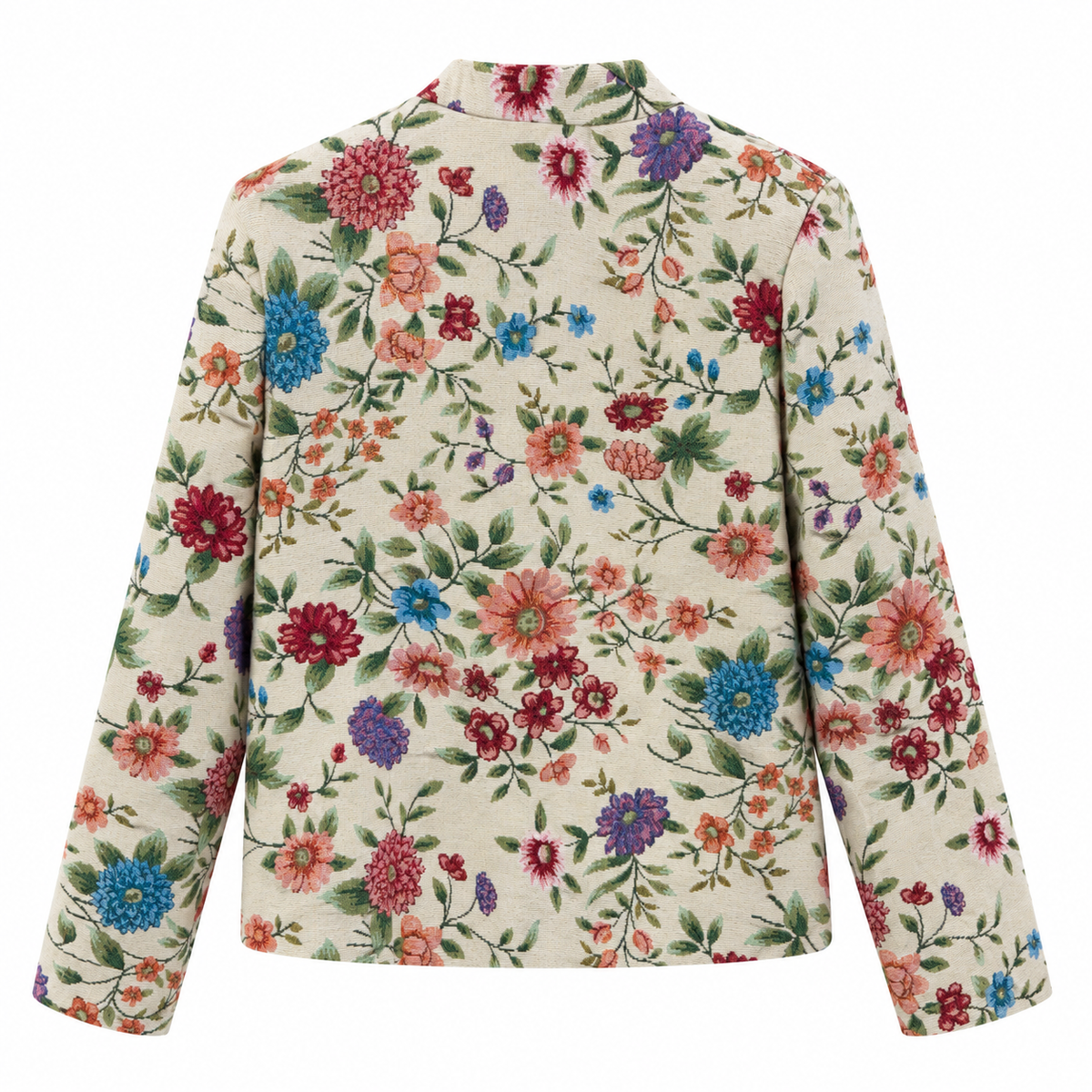 Cazadora alamares estampada inspiración militar