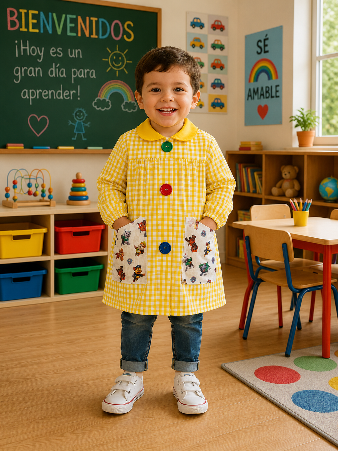 Mandilón bata escolar Patrulla canina