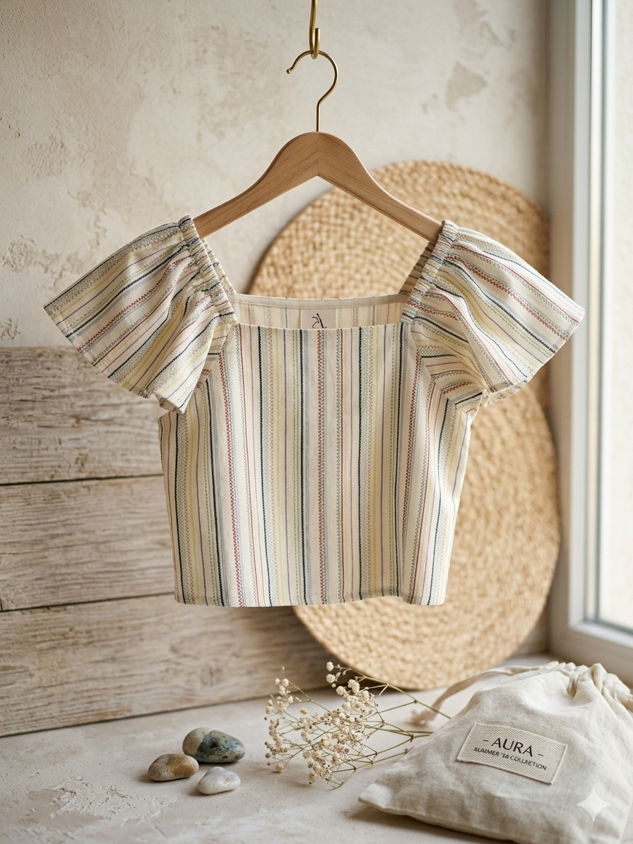 Blusa Manga Corta A Rayas