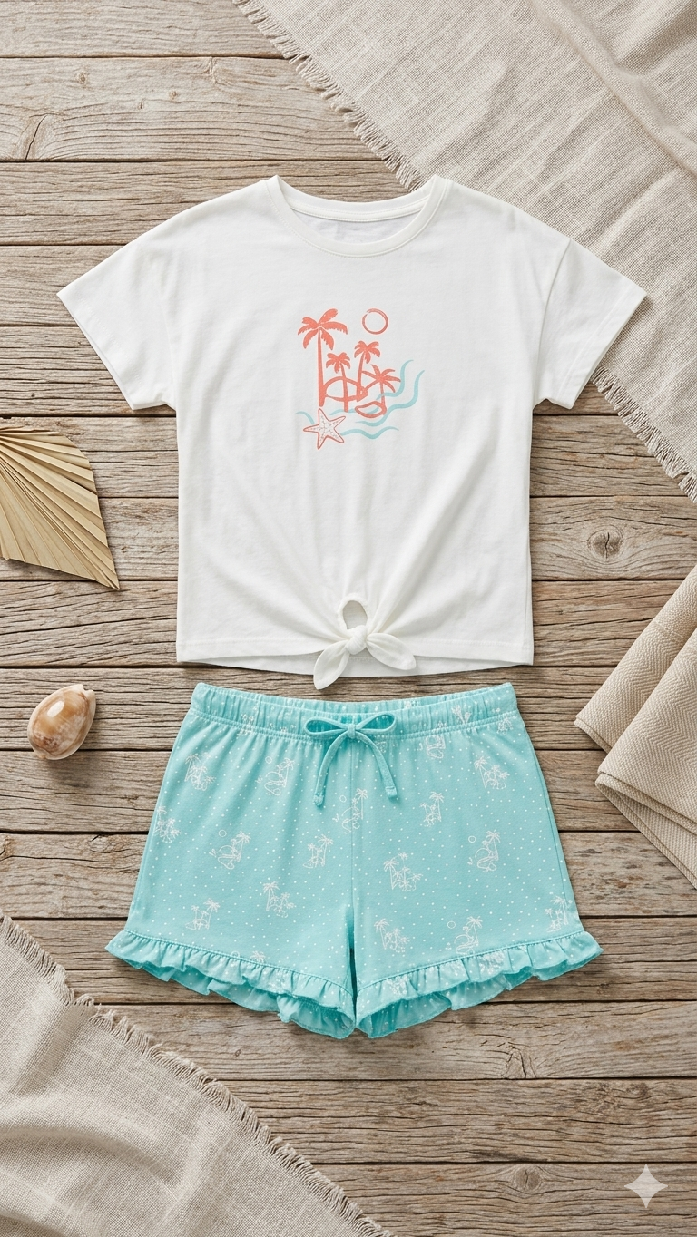 Conjunto Manga Corta Y Short