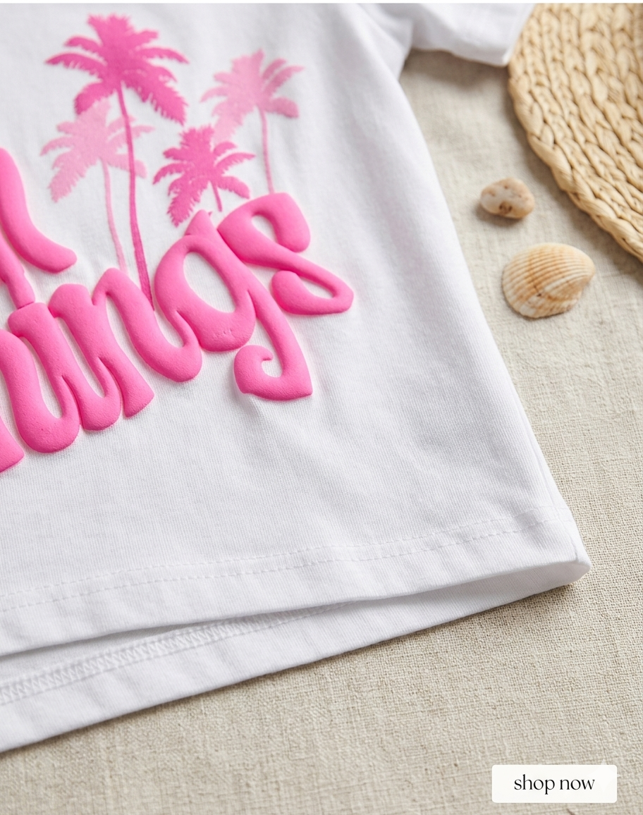 Camiseta punto manga corta de niña