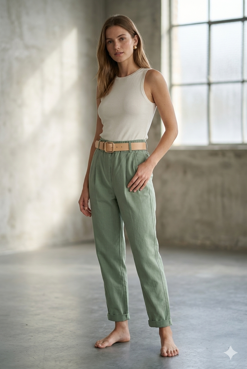 Pantalón con cinturón