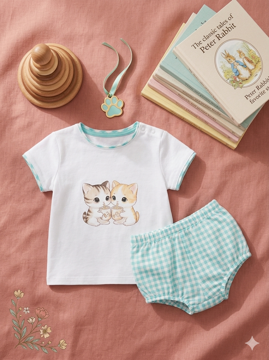 Conjunto bebé camiseta y short