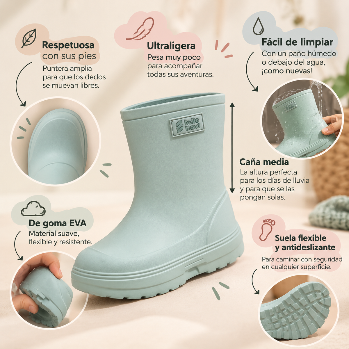 Bota de agua respetuosa hellobland