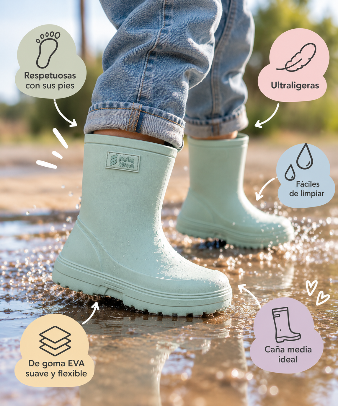 Bota de agua respetuosa hellobland