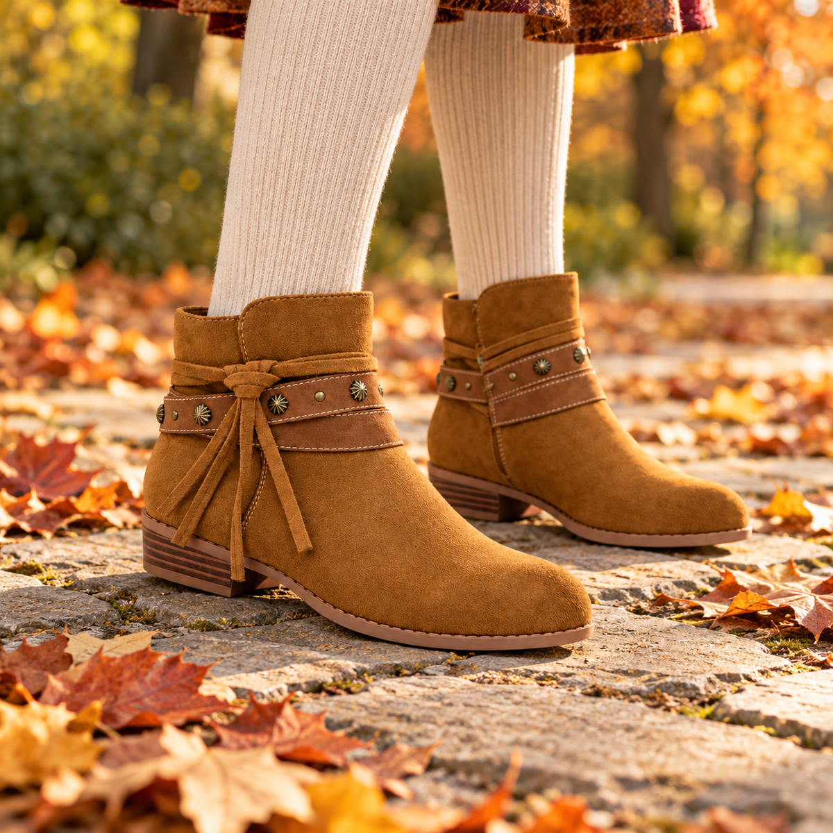 Botin campero antelina camel