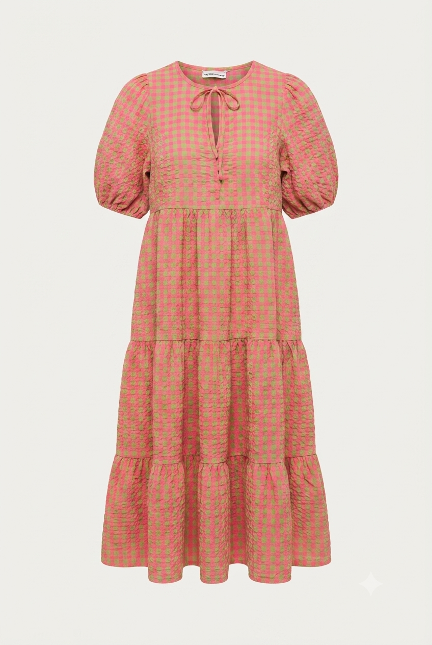 Vestido midi cuadros