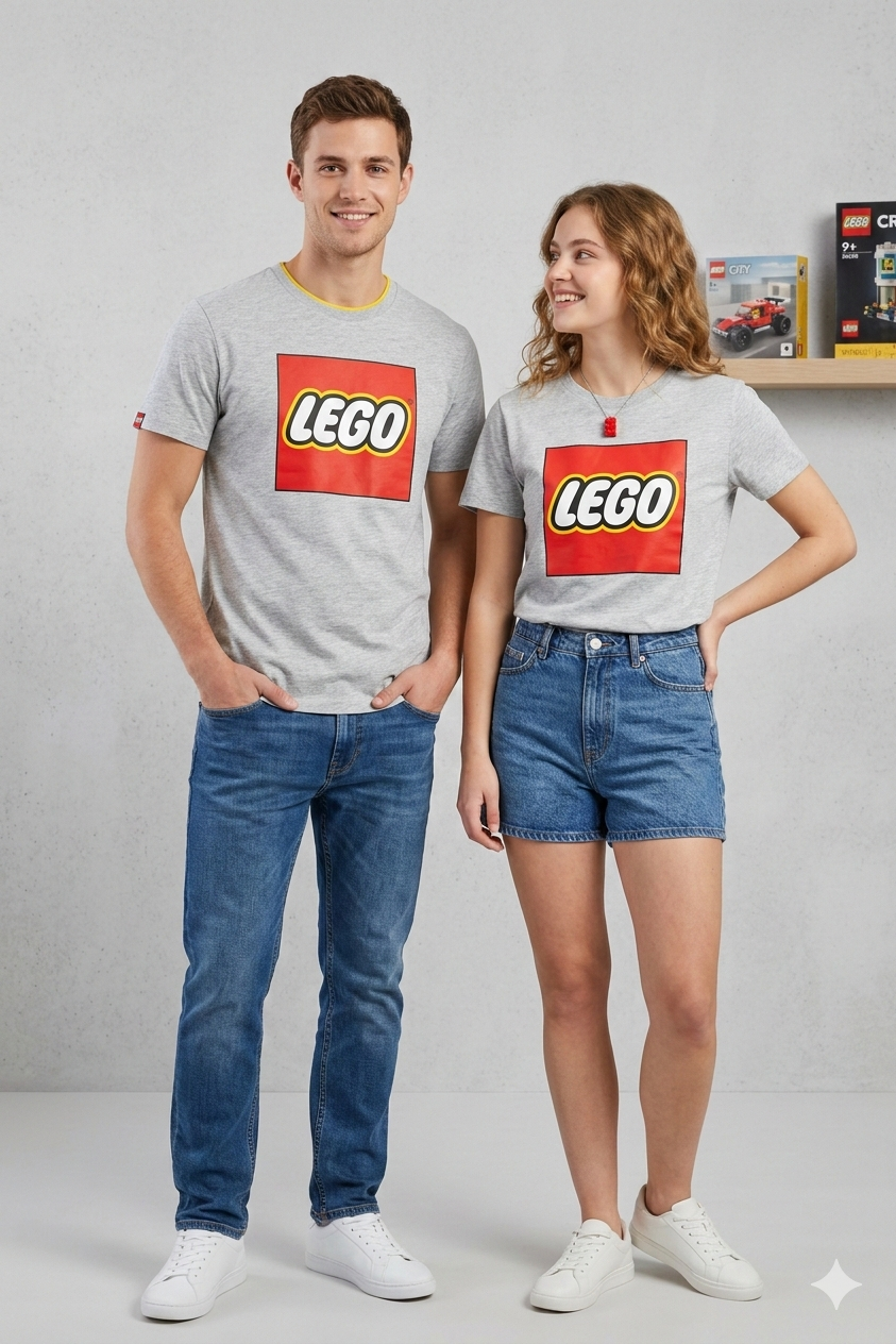 Camiseta de manga corta LEGO Gris adulto