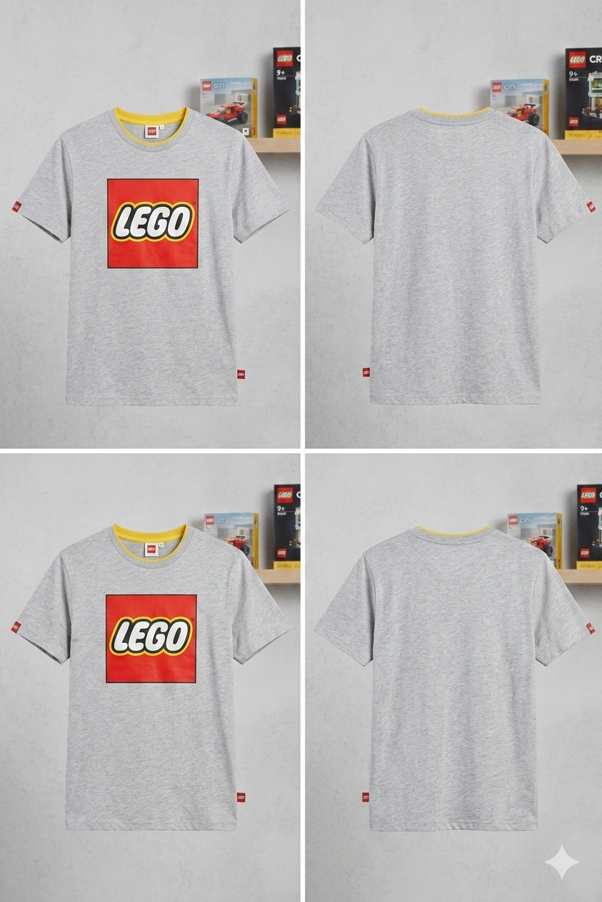 Camiseta de manga corta LEGO Gris adulto