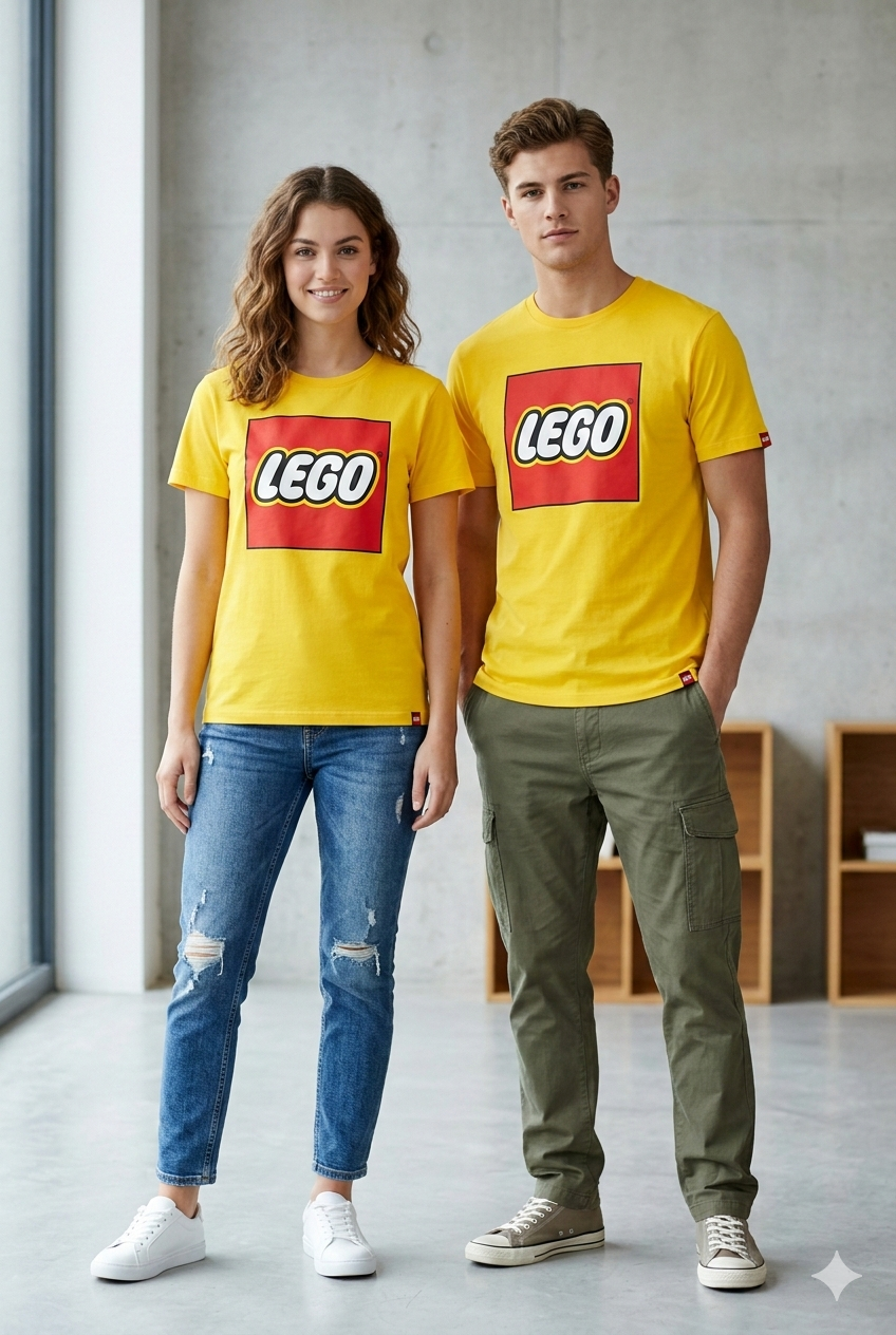 Camiseta de manga corta LEGO Amarillo adulto