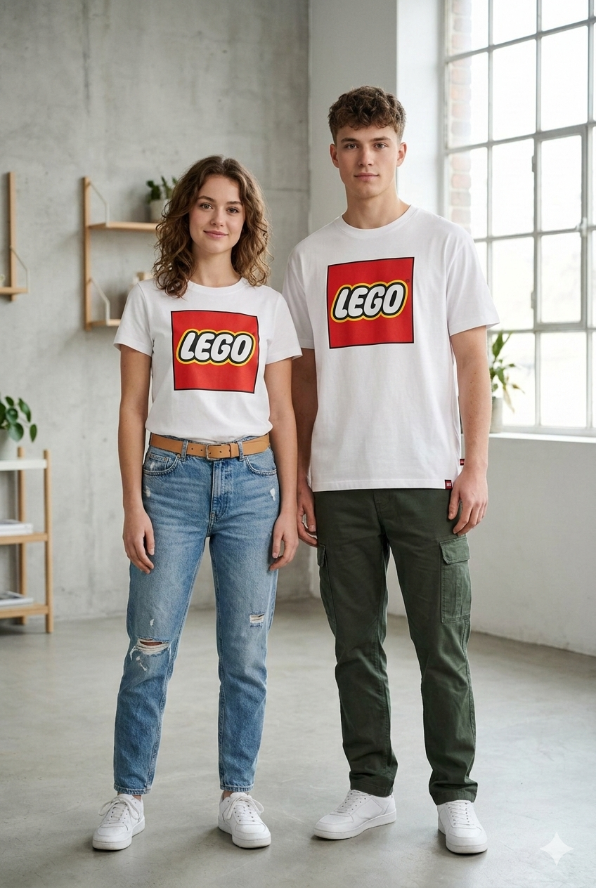Camiseta de manga corta LEGO Blanco adulto