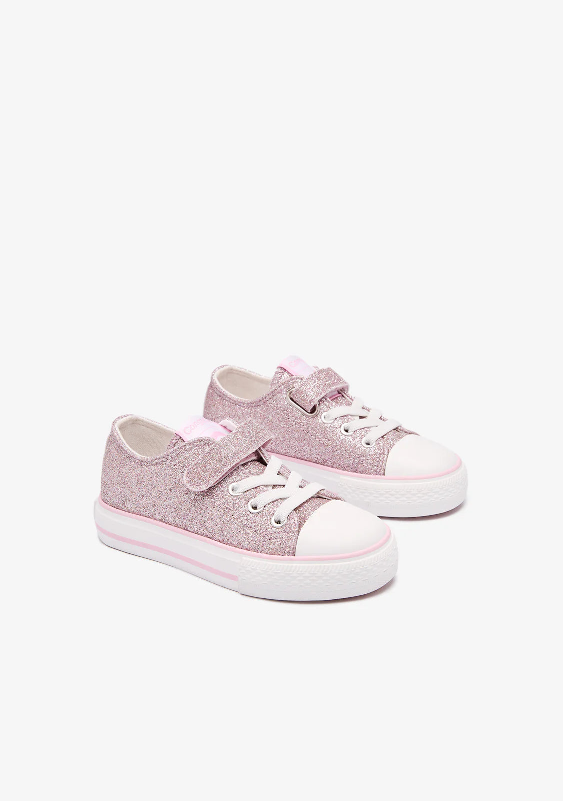 Zapatillas niña glitter rosa