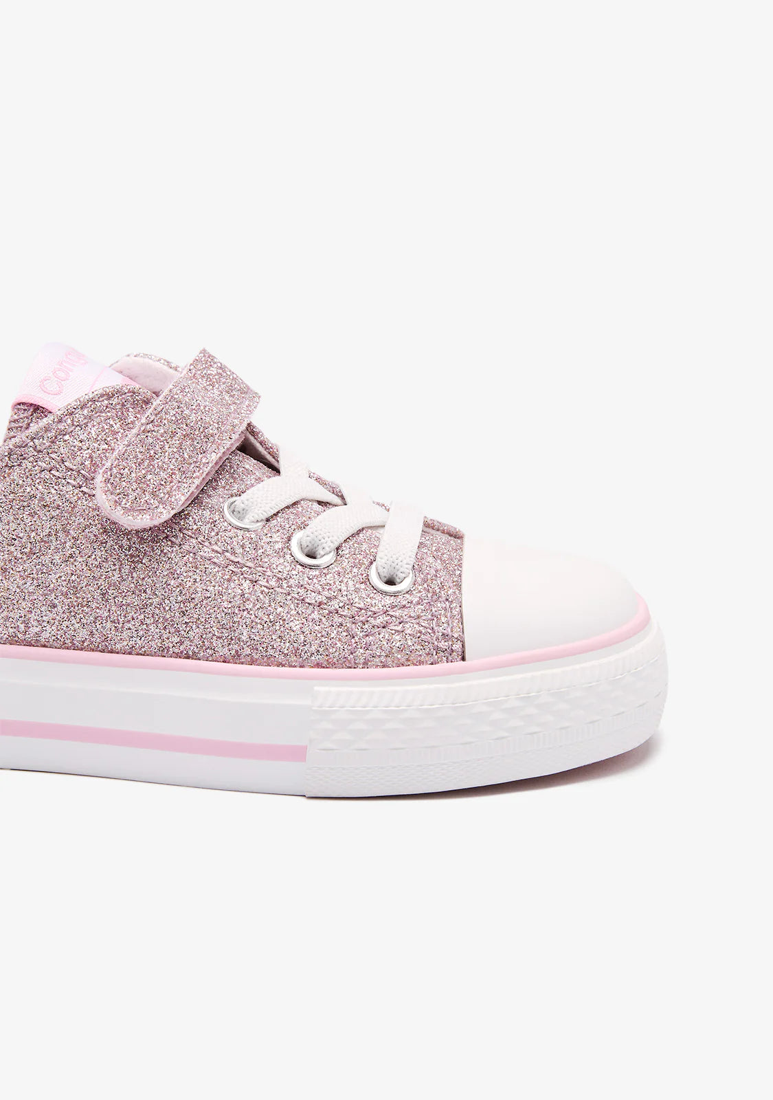 Zapatillas niña glitter rosa