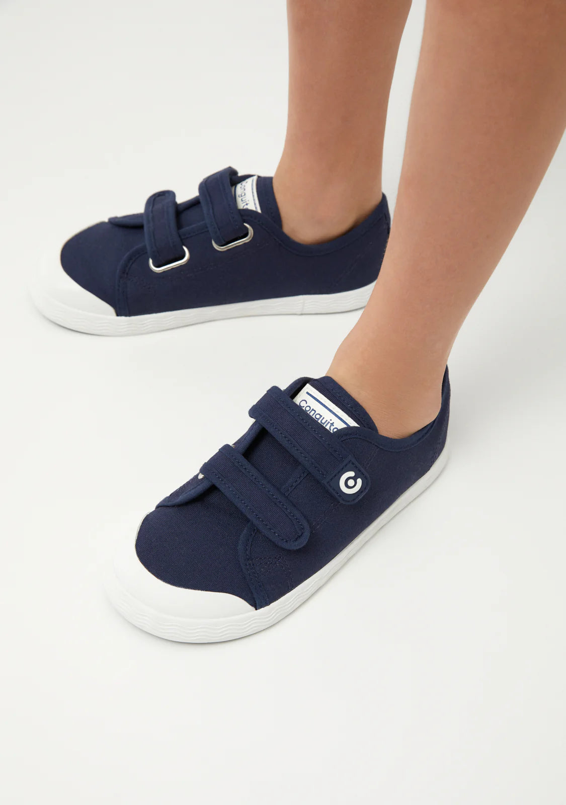 Zapatilla barefoot loneta azul
