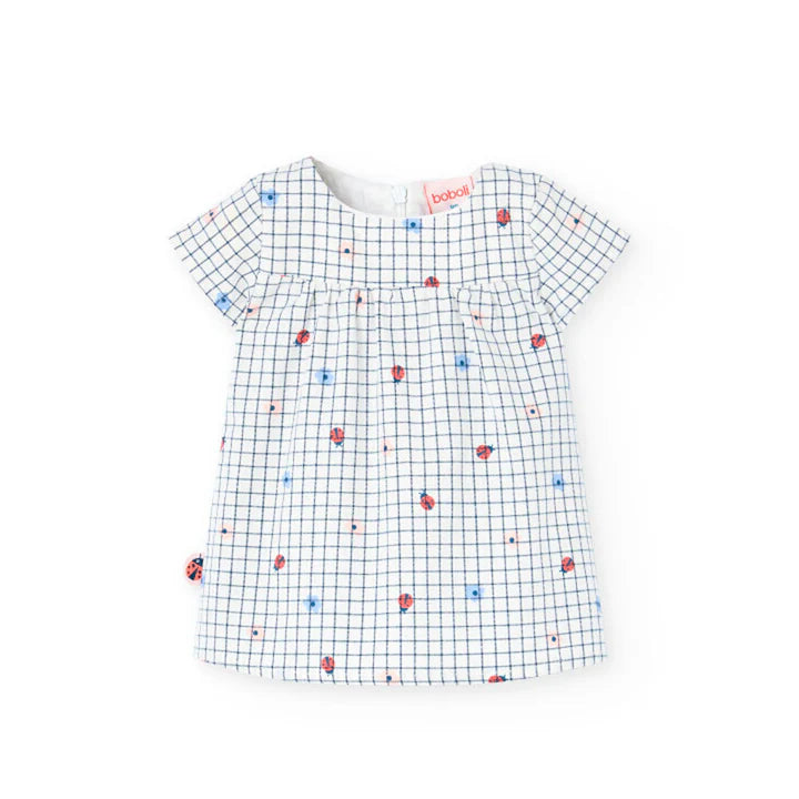 Vestido Popelín Cuadros De Bebé
