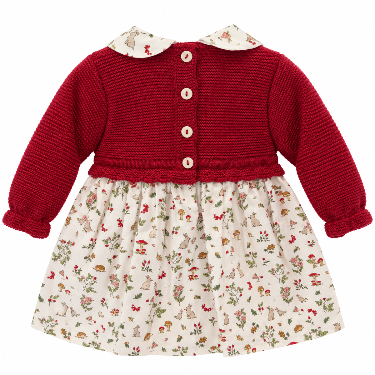 Vestido Setitas cuello bebe niña
