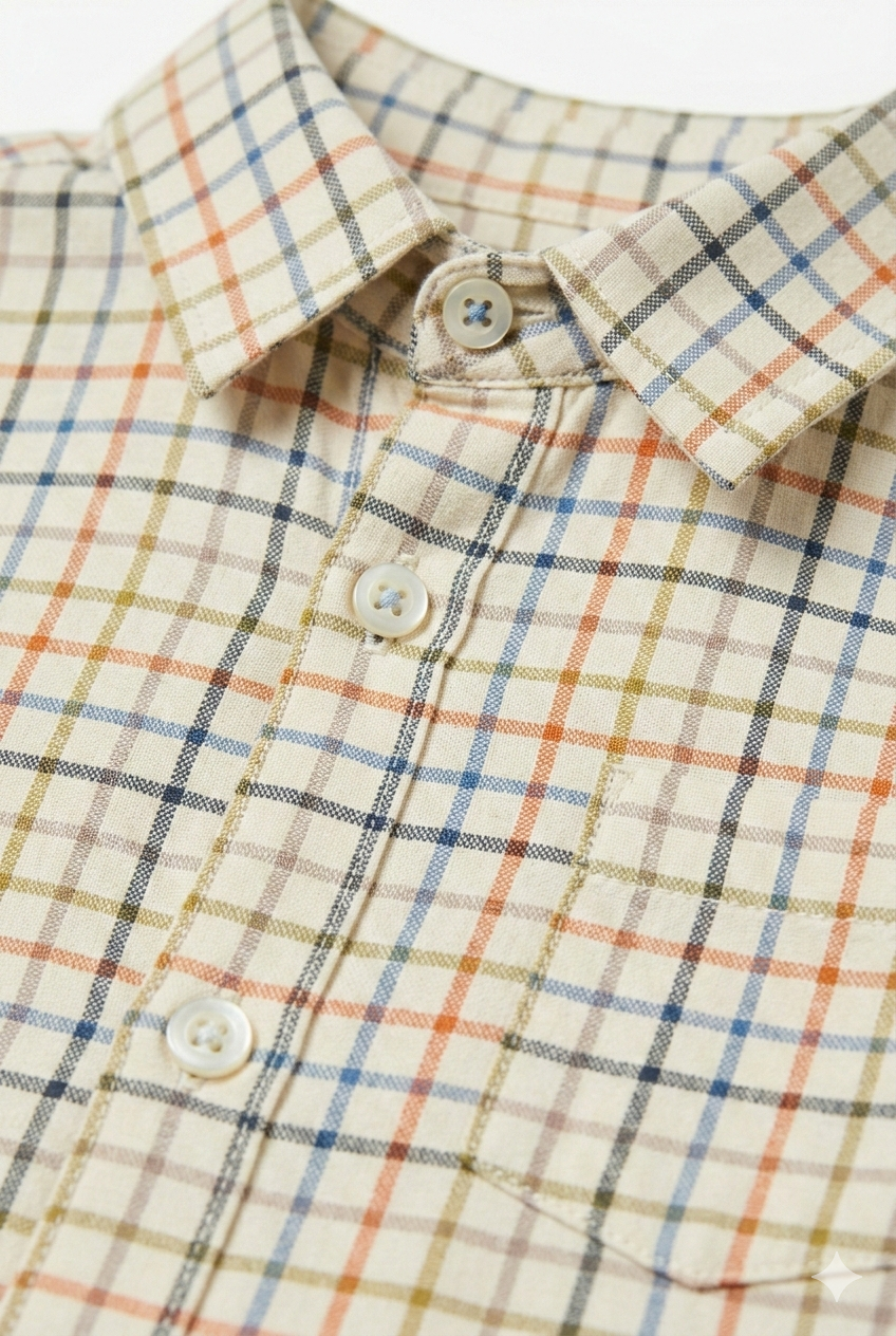 Camisa bebé de cuadros manga larga