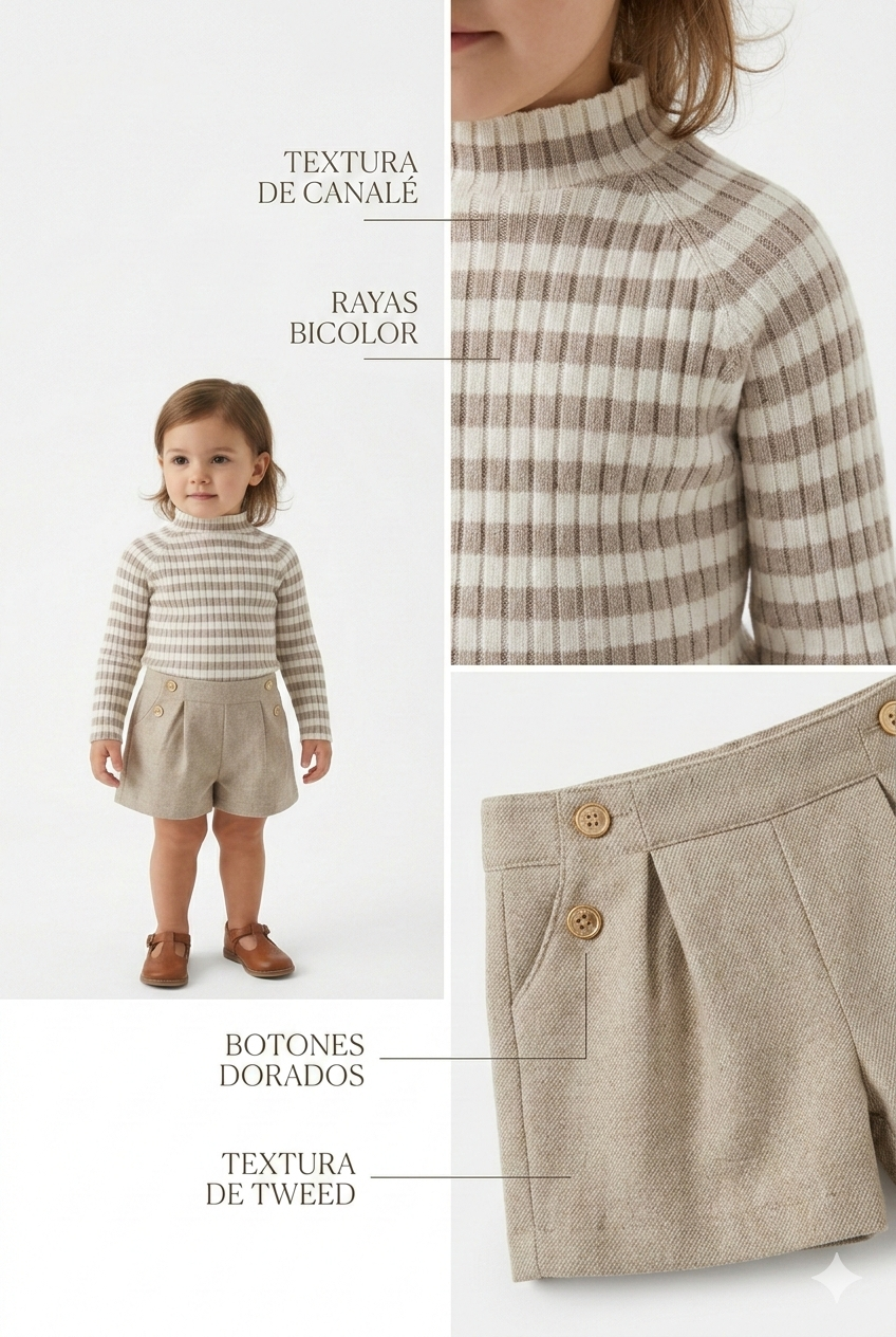 Conjunto de Punto y Short para Bebé