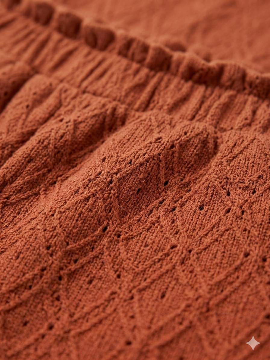 Pantalón Culotte de Punto Calado Niña