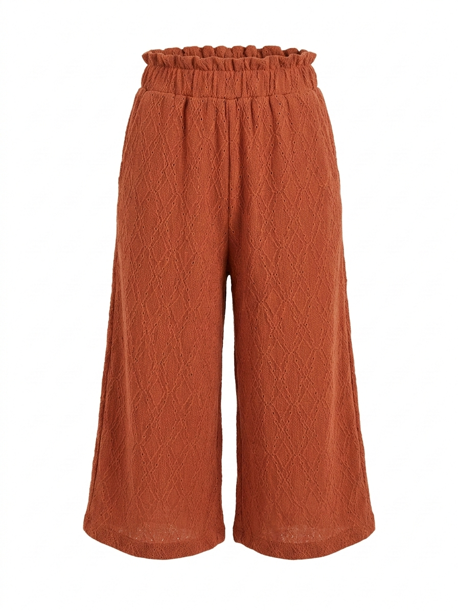 Pantalón Culotte de Punto Calado Niña