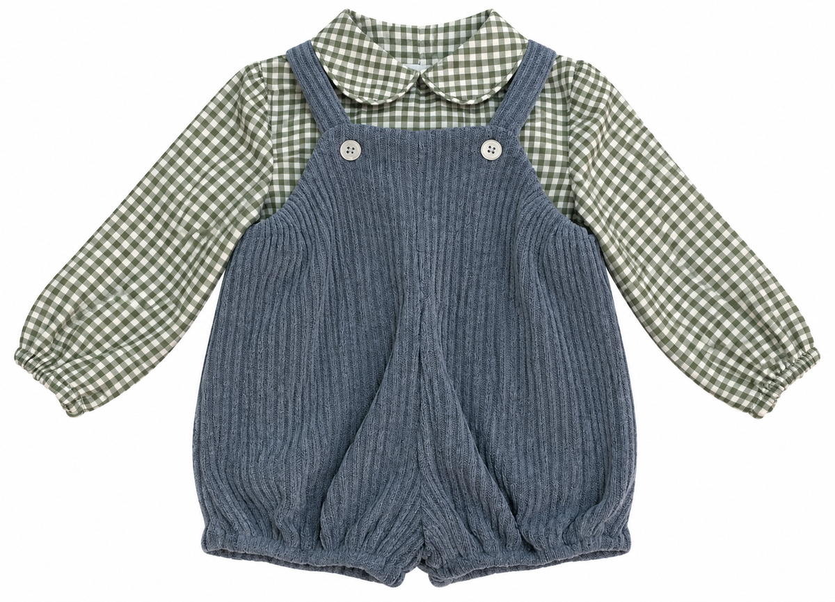 Conjunto peto bebe manga larga niño