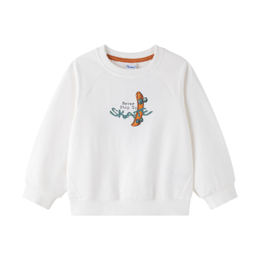 Sudadera Blanca Sin Capucha