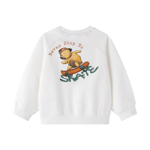 Sudadera Blanca Sin Capucha