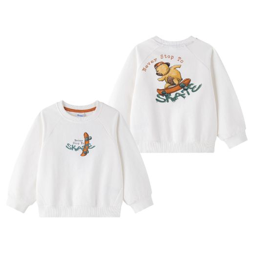 Sudadera Blanca Sin Capucha