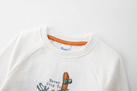 Sudadera Blanca Sin Capucha