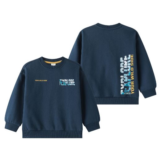 Sudadera Azul Sin Capucha