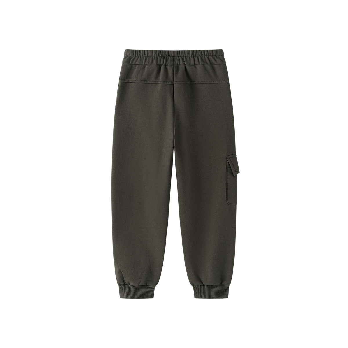 Pantalón felpa cargo marrón niño y bebé.