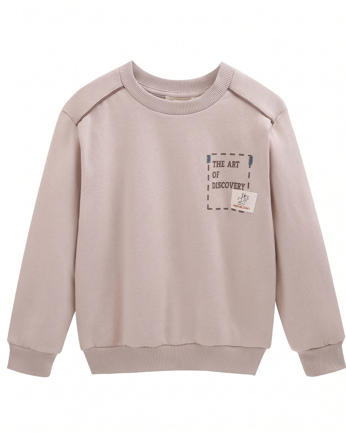 Sudadera sin capucha beige niño.